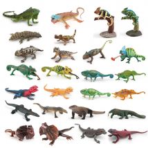 Realistic Plastic Reptile Figurines Chameleon Komodo Dragon Bearded Dragon Frilled Lizard Monitor Lizard Iguana Educational Toys