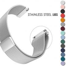 20/22 mm magnetisches Milanese-Armband für Samsung Galaxy Watch 7, 6, 5, 4, 40, 44 mm Gear S3, Edelstahlband für Huawei 4 GT3 Armband