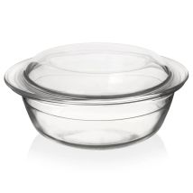 Hitze beständige Glass chale mit Deckel 24x20x10 cm, 1,5 l