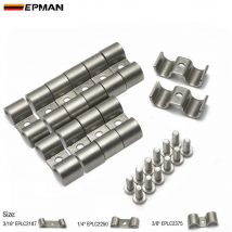 EPMAN SS Doppel-Kraftstoffleitung oder Trans-Klemme, 12er-Pack, modifiziert, passend für Kraftstoff, Luft, Elektrik, Bremse, Leitungen
