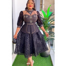 Plus Size afrikanische Hochzeits feier Kleider für Frauen neue Dashiki Ankara Abendkleid elegante Truthahn Outfit Robe Afrika Kleidung