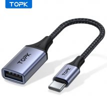 TOPK USB C na USB A Dapter OTG Kabel typu C męski na USB 3.0 2.0 żeński do MacBooka Pro Adapter Samsung Typ C