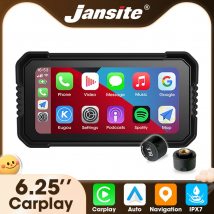 Srnubi 6,25'' Tragbares digitales Motorrad-Armaturenbrett CarPlay Android Auto GPS für Moto Navigation Display Bildschirm IPX7 Wasserdicht