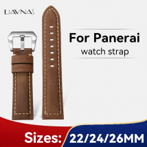 Echtleder-Uhrenarmband für Panerai, kompatibel mit Radiomir-Serie, Luminor-Serie, 22/24/24 mm