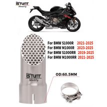 60.5MM Muffler SLip On For BMW S1000 R S1000 RR M1000 R M1000 RR 2019 - 2025 Motorcycle Exhaust Muffler Middle Connection Tube