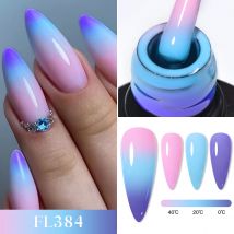 FOUR LILY 7ml Smalto gel termico per unghie 3 colori che cambiano semi permanente Soak Off UV/LED Forniture per unghie Gel per il design del manicure