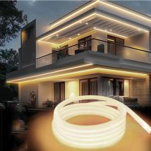 Illuminazione da giardino per esterni Striscia LED COB con interruttore Nastro LED al neon Spina americana 110 V, lampada da prato 220 V EU Plu per decorazioni natalizie di Halloween