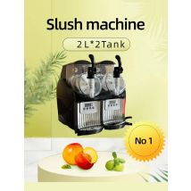2L*2 Commercial Snow Melting Machine Beverage Slush Making Machine Frozen Juicer Automatic