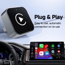 Adattatore Wireless 2 in 1 per CarPlay e Android Auto, Box Intelligente AI per Sistemi Auto di Toyota, Honda, Autosky, VW, Sky