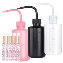 6 Stück Wimpern verlängerung Reinigungs flasche Wimpern sauber Pinsel Set Augenbrauen Hautpflege Entferner Wasch wimpern Shampoo Flasche Werkzeuge