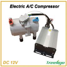 Treeligo Elektrischer Klimaanlagenkompressor, 12 V, automatischer Klimaanlagenkompressor, elektrische Ausrüstung für Auto, LKW, Wohnmobil, Wohnmobil