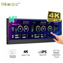 Wisecoco 14" 4K 3840 x 1100 Touchscreen-Monitor IPS Sekundärbalkenanzeige HDMI für PC Laptop Telefon Aida64 CPU GPU Überwachung