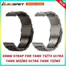 Cinturino in metallo da 22MM per KOSPET TANK T3 Ultra TANK M3 Ultra TANK T2/M2 Smartwatch durevole bracciale in acciaio inossidabile Smart Watch Men