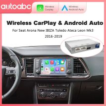 AUTOABC 2025 Nowy bezprzewodowy odtwarzacz multimedialny carplay Android Auto dla Volkswagen SEAT Leon Ateca Tarrac Odtwarzacz multimedialny Airplay z obsługą lustra i kamery