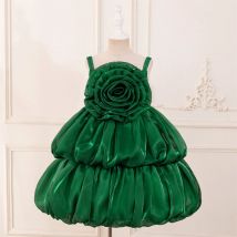 Elegante Mädchen Weihnachts feier Kleid für Karneval Kinder Blumen Prinzessin Kleid junge flauschige neue Kleidung Mädchen Mode Abend garderobe