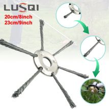 LUSQI 20/23cm głowica z drutu stalowego ulepszona głowica podkaszarki do trawy uniwersalna szczotka