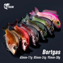 LEYDUN VIB Weiche Swimbait-Angelköder, 11 g, 24 g, 30 g, lebensechtes Design, dynamische Vibration, sinkende Winter-Meeresangelköder, Wobbler