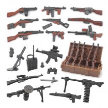 WW2 Guns Kar98K PPSh41 M1 Rifle DIY Weapons Military Soldier Figure Playmobil Model Building Block Brick Children Kid Gift Toys