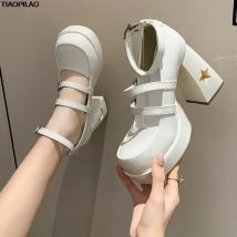 Punk Lolita Plattform Mary Jane Damen High Heels Süße Coole Würzige Damen Mit Heels 10cm Weibliche Schuhe