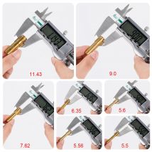 6Blatt Regelmäßiger kurzer Spiralbohrer Hartlegierung Wolframstahl Bohrer 5,5/5,56/5,6/6,35/7,62/9 mm Robustes und langlebiges Gewehr