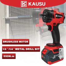 Chiave a percussione elettrica senza spazzole di coppia 550N.m Chiave a batteria da 1/2 e 1/4 pollici Utensili elettrici portatili per batteria Makita 18V