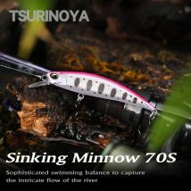 TSURINOYA NEUE Angelköder DW75 Sinking Minnow Harter Köder 70S 70mm 8,9g Jerkbait Wobbler Angelköder Süßwasserbarsch Forellenköder