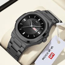 Luxus Herren Strass Uhr Modisches Edelstahlarmband 41mm Blaues Zifferblatt Casual Business Style Top Original Uhren für Herren