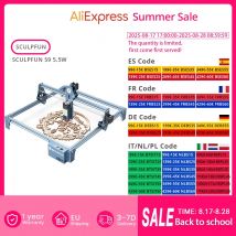 Grabador láser SCULPFUN S9 de 5,5 W, punto comprimido ultrafino de 0,06 mm, láser de diodo, alta precisión de 0,08 mm, área de grabado 410*420 mm