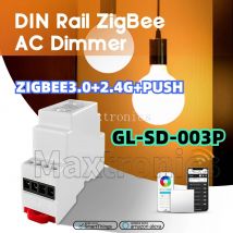 GL-SD-003P GLEDOPTO Din Rail ZigBee AC atenuador aplicación interruptor de empuje RF remoto guía eléctrica funciona con Tuya SmartThings Alexa