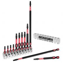 Geinxurn Torx 1''/2''/3''/6'' Schraubendreher-Bit-Set mit hohem Drehmoment und 75-mm-Bithalter und Aufbewahrungsorganisator