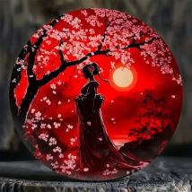 1PC Japanese Classic Cherry Blossom Moonlight Decor - Living Room/Bedroom/Kitchen Art Ideal Gift