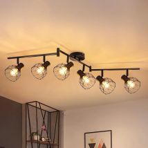 E14 Wohnzimmer-Deckenleuchte, 6 Köpfe, schwarze Deckenleuchte, Küche, Insel, Bar, Innenbereich, Heimdekoration, Strahler, AC85–260 V