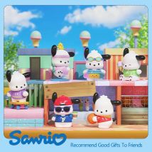 Sanrio Cartoon Anime Figuren Pochacco Peripherie Modell Action figur Spielzeug Desktop Dekoration Party Gefälligkeiten für Kinder Geburtstags geschenk