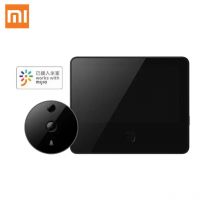 Xiaomi Mijia Smart Kamera Türklingel Cat Eye Infrarot Nachtsicht Gesicht Detektor AI Menschlichen Erkennung LCD Display Arbeitet mit Mi app