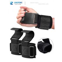 Weight Lifting Hook Grips With Wrist Wraps Hand-Bar Wrist Strap Gym Fitness Hook Weight Strap Pull-Ups Power Lifting Gloves