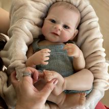 OtardDolls 19 Zoll Elijah Boy Ganzkörperpuppe aus weichem Silikon-Vinyl, bemalt, waschbar, Puppenspielzeug für Weihnachtsgeschenk, Muñecas Reborn