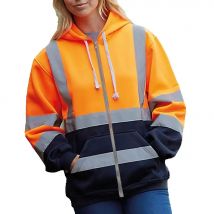 2025 M-4XL Cappotto con cappuccio ad alta visibilità Striscia luminosa sicura Avvertimento con coulisse Tuta con cappuccio Giacca da lavoro all'aperto a prova di freddo