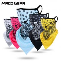 Summer Breathable Mesh Skull Hunting Cycling Bandana Sport Half Face Cover Mask Running Hiking Skiing Triangle Neck Warmer Scarf
