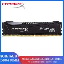 HYPERX SAVAGE Memoria RAM DDR4 8 GB 16 GB 3200 MHz 2666 MHz 2400 2133 MHz Desktop 1,2 V PC4-21300 25600 19200 RAM Gaming DIMM-Speicher