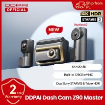 Nuovo DDPAI Z90Master 4K + 4K Dual HDR Dash Cam Anteriore Posteriore Telecamera per auto Sony STARVIS 2 IMX678 ADAS Monitor di parcheggio 5GHz WiFi 128G eMMC
