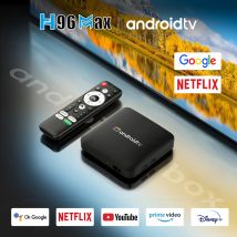 H96 MAX Amlogic S905L3 Androidtv 14.0 AI TV Box 4K Videoaufzeichnung 2,4G/5G WiFi BT4.0+ Google Voice Assistant Home Set Top Box