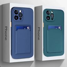 Custodia antiurto per slot per schede per iPhone 16 15 13 12 11 Pro Max Mini X XS Max XR 16 Plus Cover per Iphone 16Pro Max Custodia