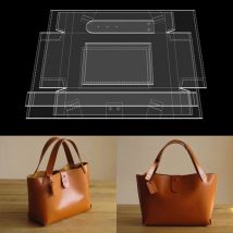 YOMDID 5 Stück handgefertigte Lederhandtaschen-Vorlagen, DIY-Lederherstellung, Acryl-Schablonen, Rucksack, Leder, Bastelbedarf