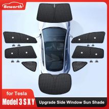 Aggiorna la privacy Parasole per Tesla Model 3 YSX Finestra laterale anteriore Visiera parasole Protezione UV Ombreggiatura cieca Campeggio esterno