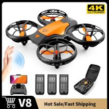 V8 nuovo Mini Drone 4k professione HD 1080P telecamera grandangolare WiFi FPV RC Dron altezza mantenere droni elicottero giocattoli per bambini 4DRC
