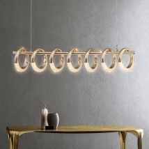 Moderne Minimalismus Kreis Ring LED Pendel leuchten Gold Acryl Esszimmer Küche Bar Kronleuchter Restaurant Lampe Glanz Leuchten