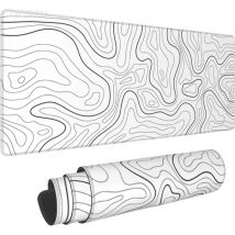 Podkładka pod mysz dla graczy White Contour Lines XL HD Custom New Mousepad XXL MousePads Natural Rubber Office Mouse Mats Desktop Mouse Pad