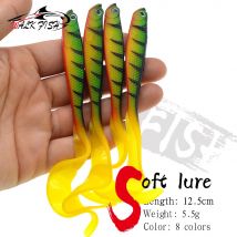 WALK FISH 4PCS Jigging Wobblers Fishing Lure 12.5cm 5.5g shad T-tail soft bait Sztuczne przynęty
