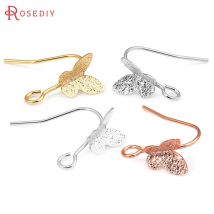20PCS orecchini a farfalla in ottone Color oro 18 carati ganci gioielli fai da te di alta qualità che fanno forniture orecchini accessori per le donne