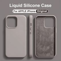 Oryginalne etui na telefon z płynnego silikonu do APPLE iPhone 11 13 12 14 15 Pro Max etui na iPhone 15 Plus odporna na wstrząsy osłona ochronna
